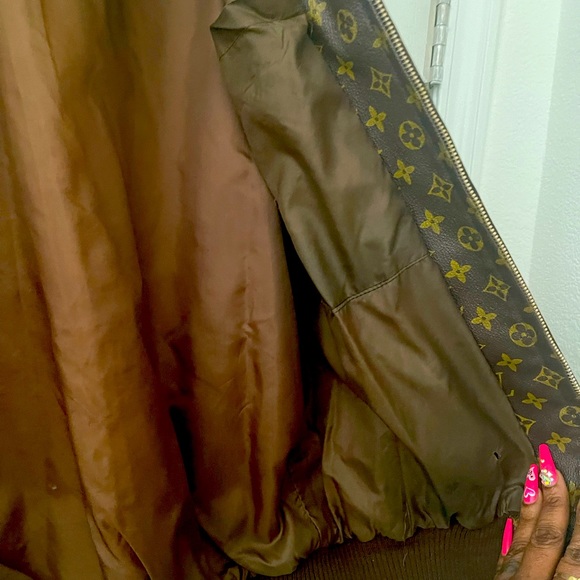 Vintage Louis Vuitton Dapper Dan “Members Only” Leather Monogram Jacket - Picture 5 of 5